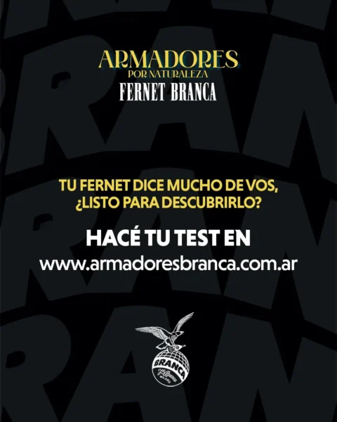 Promo Fernet Branca Test de Armadores 2025: Ganá 12 cajas de Fernet y un kit exclusivo
