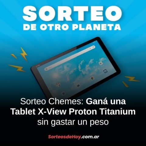 Sorteo Chemes: Participá por una Tablet X-View Proton Titanium