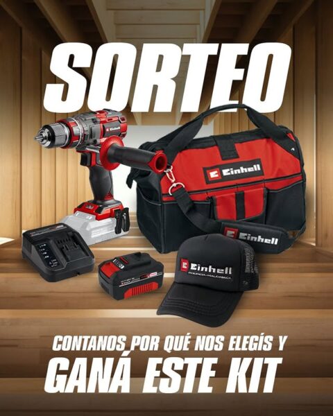 Sorteo Einhell: Participá por un kit de herramientas con taladro inalámbrico, bolso y gorra