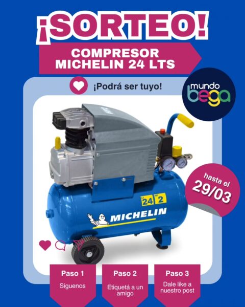 Sorteo Mundo Bega: Ganá un compresor de 24 litros para tu hogar o taller
