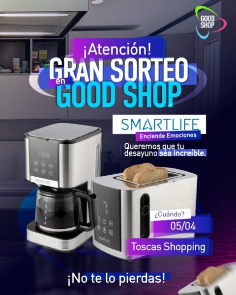 Sorteo Good Shop: Participá por una cafetera y una tostadora Smartlife