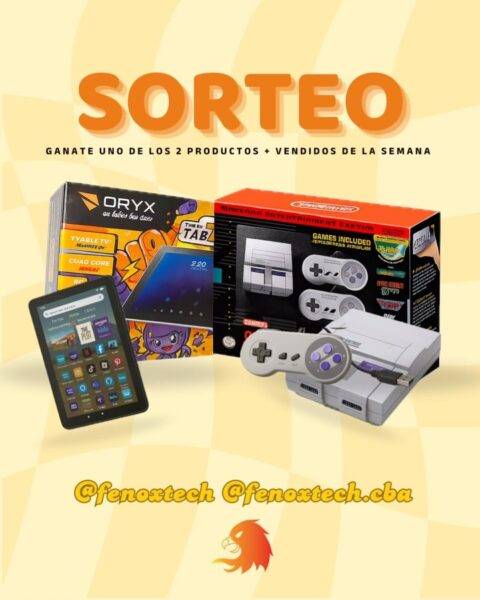 Sorteo Fenox Tech: Participa por una tablet ORYX y una consola Súper Wireless