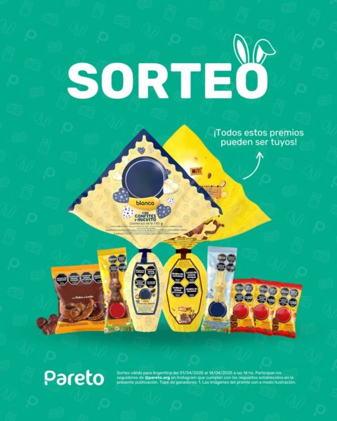 Sorteo Pareto: Ganá huevos de Pascua, dulces y regalos exclusivos