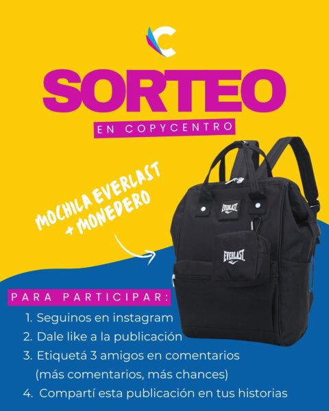 Mochila Everlast + monedero: participá del sorteo de Copycentro
