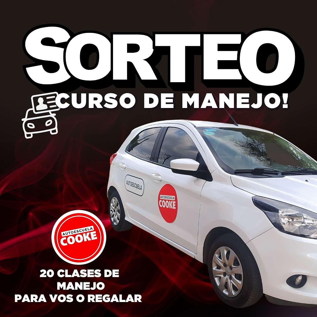 Ganá un curso de manejo completo con 20 clases participando del sorteo de Cooke Autoescuela