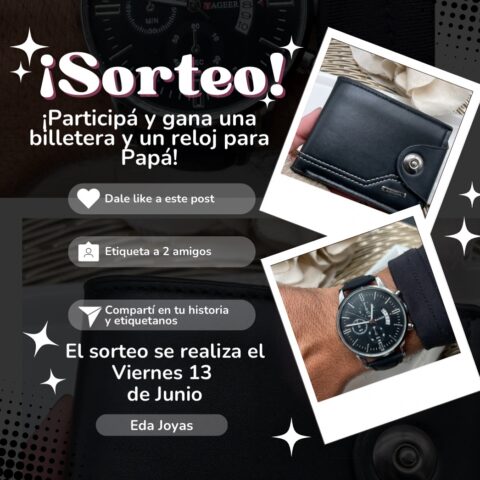 Participá por un reloj y una billetera para sorprender a papá con Eda Joyas