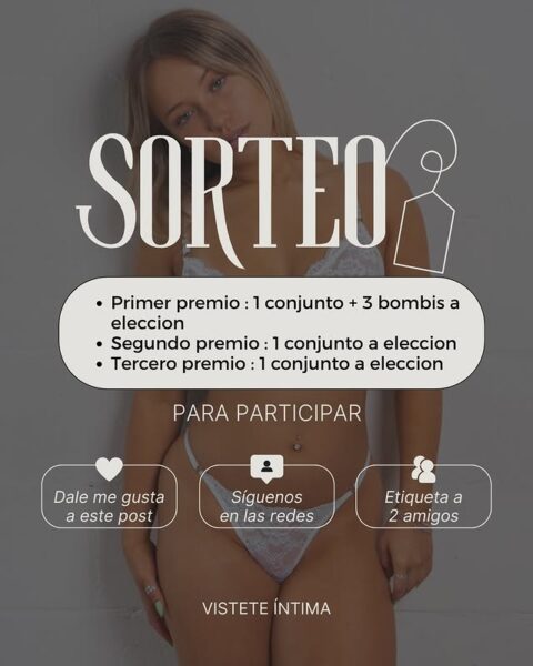Ganá conjuntos de lencería a elección con el nuevo sorteo de Vístete Íntima