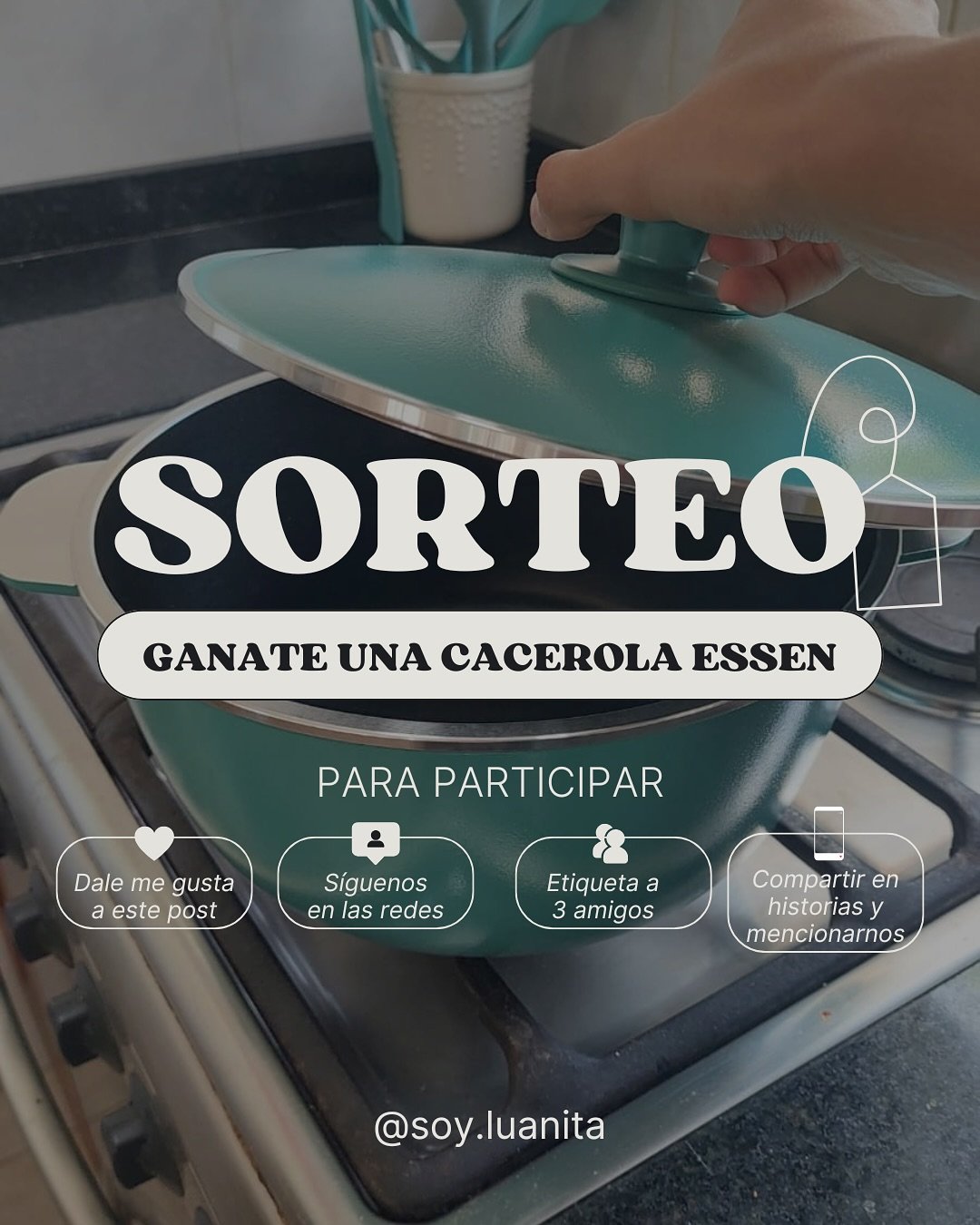 Participá por una cacerola Essen de 24 cm y celebrá los 13.000 seguidores de Luana