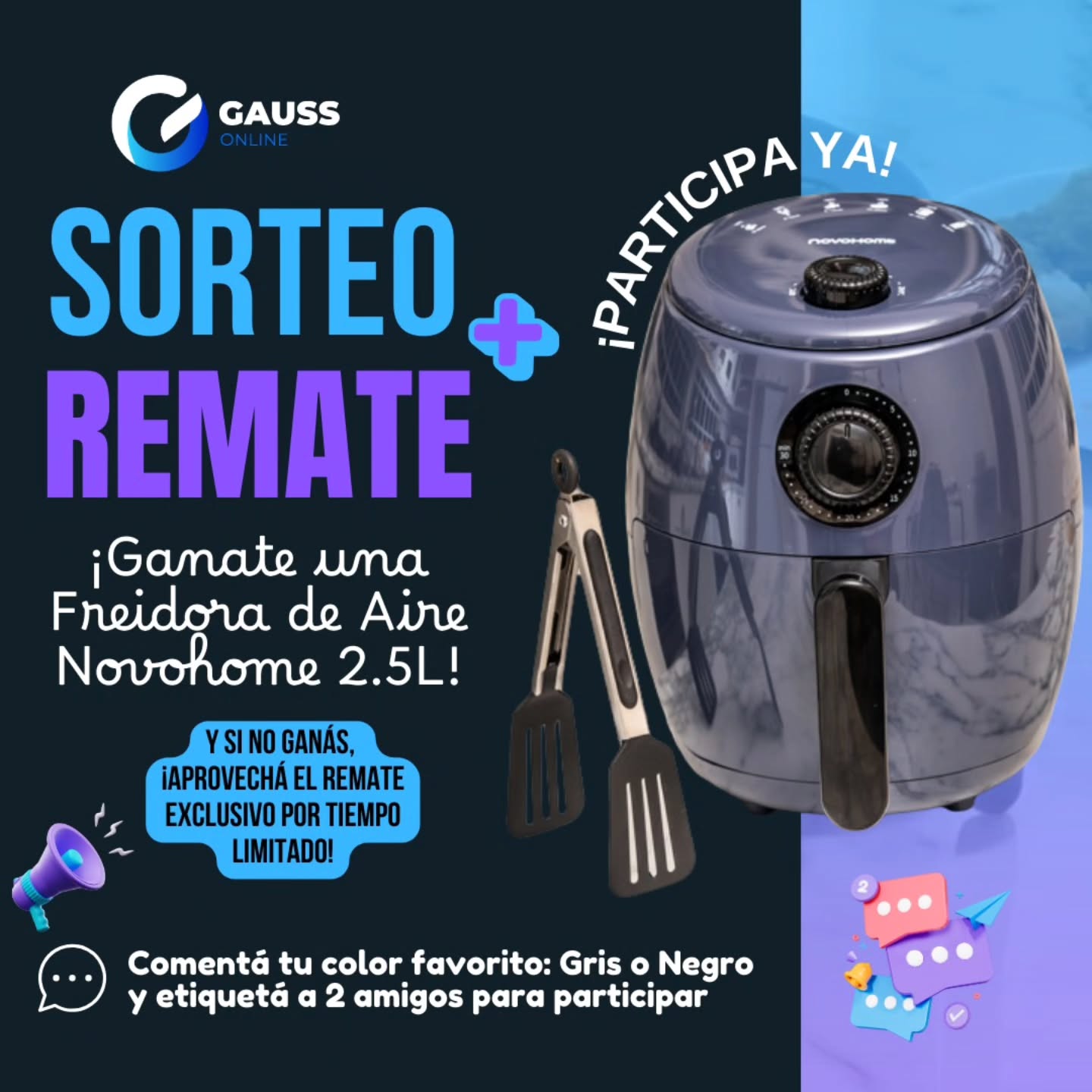 Sorteo imperdible: llevate una freidora de aire gratis y cociná sin aceite