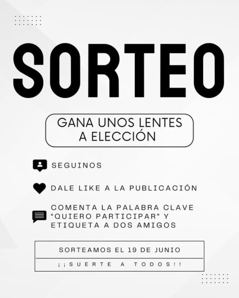 Ganá unos lentes de marca premium a elección con el nuevo sorteo de Gervasi