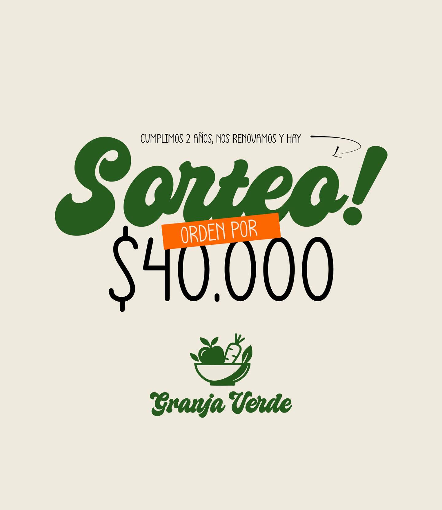 Ganá una orden de compra de $40.000 en Granja Verde y celebrá su aniversario a lo grande