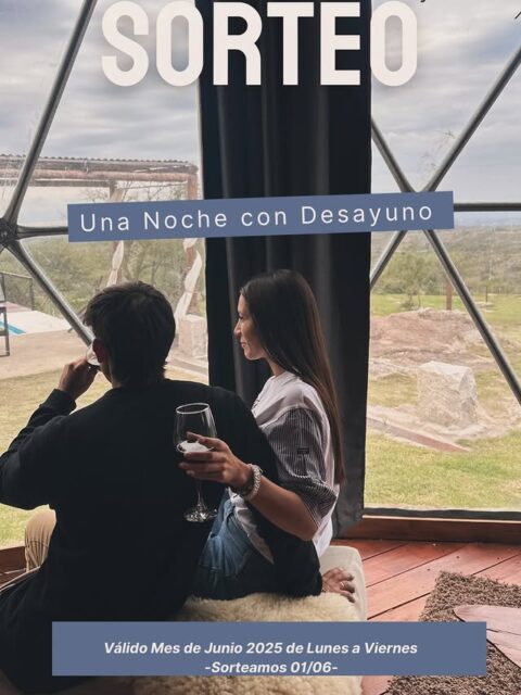 Participá por una noche para dos personas con desayuno en La Loma Domo
