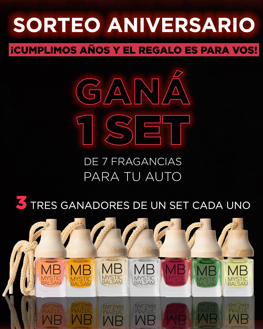 Sumate al sorteo y ganá uno de los 3 sets de fragancias para dejar tu auto impecable