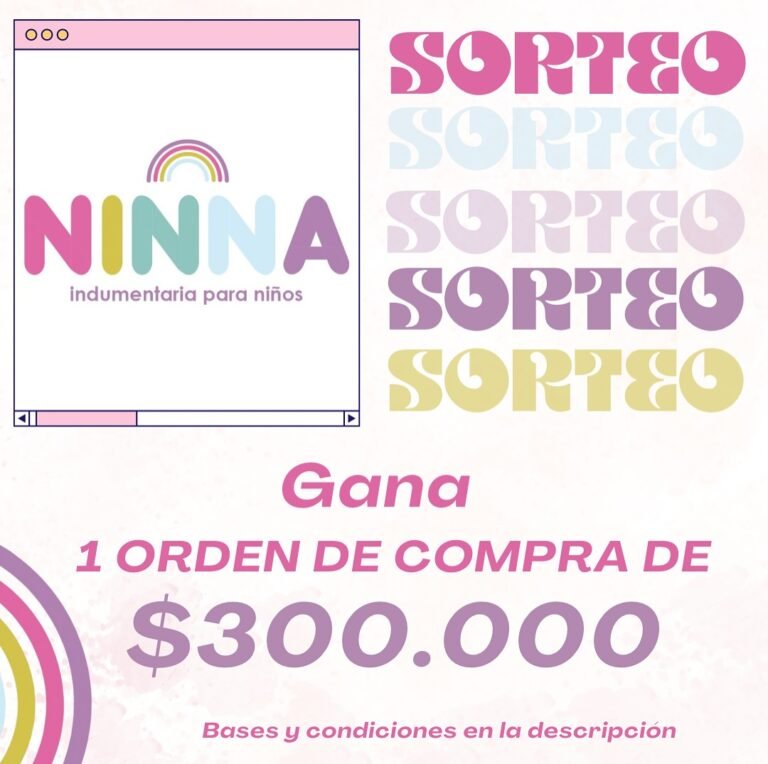 Ganá 0.000 en ropa infantil participando del sorteo de Ninna Kids – Ganadora: @rooescalantee