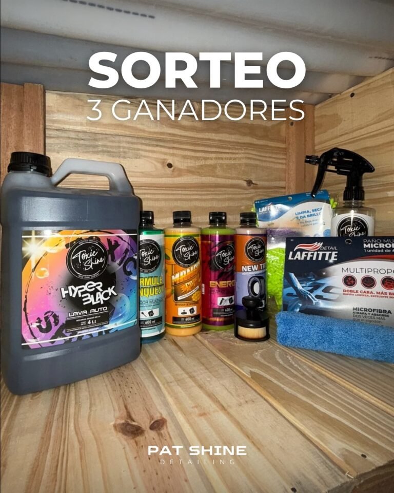 Participá por un kit de limpieza automotriz y órdenes de compra con Pat Shine Detailing