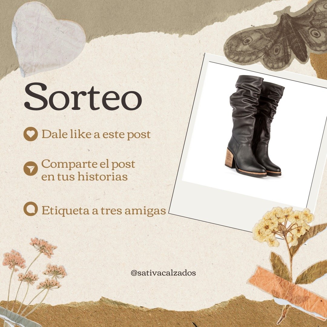 Ganá unas botas largas Yucca negras de cuero con el sorteo de Sativa Calzados