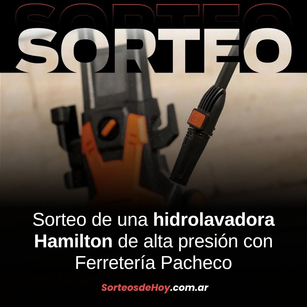 Participá por una hidrolavadora de alta presión con Ferretería Pacheco y Hamilton – Ganador: @gustavo.alfonso3