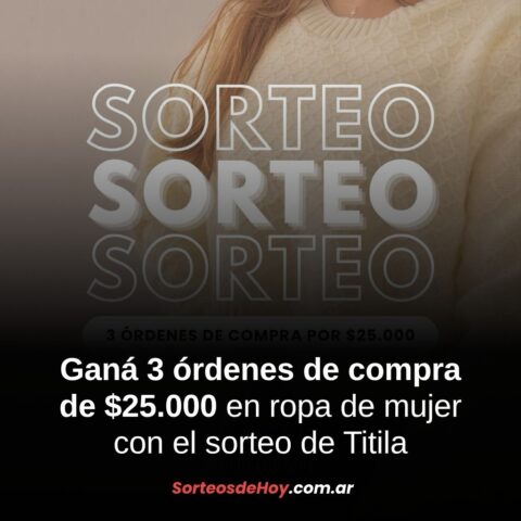 Ganá 3 órdenes de compra de $25.000 en ropa de mujer
