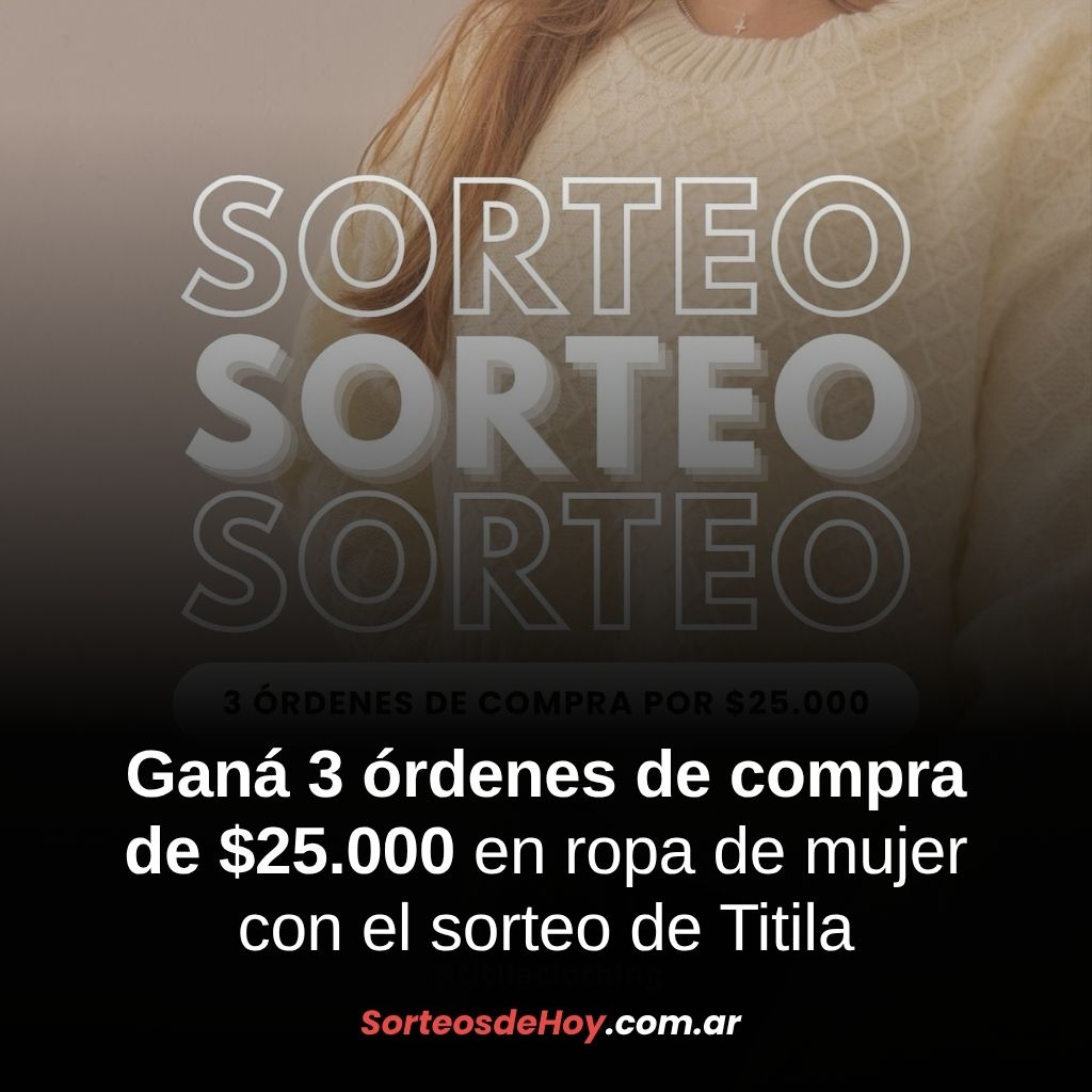 Ganá 3 órdenes de compra de $25.000 en ropa de mujer