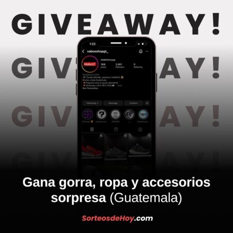 Giveaway NABOOshopgt 2025: Gana una gorra, ropa y artículos sorpresa (Guatemala)