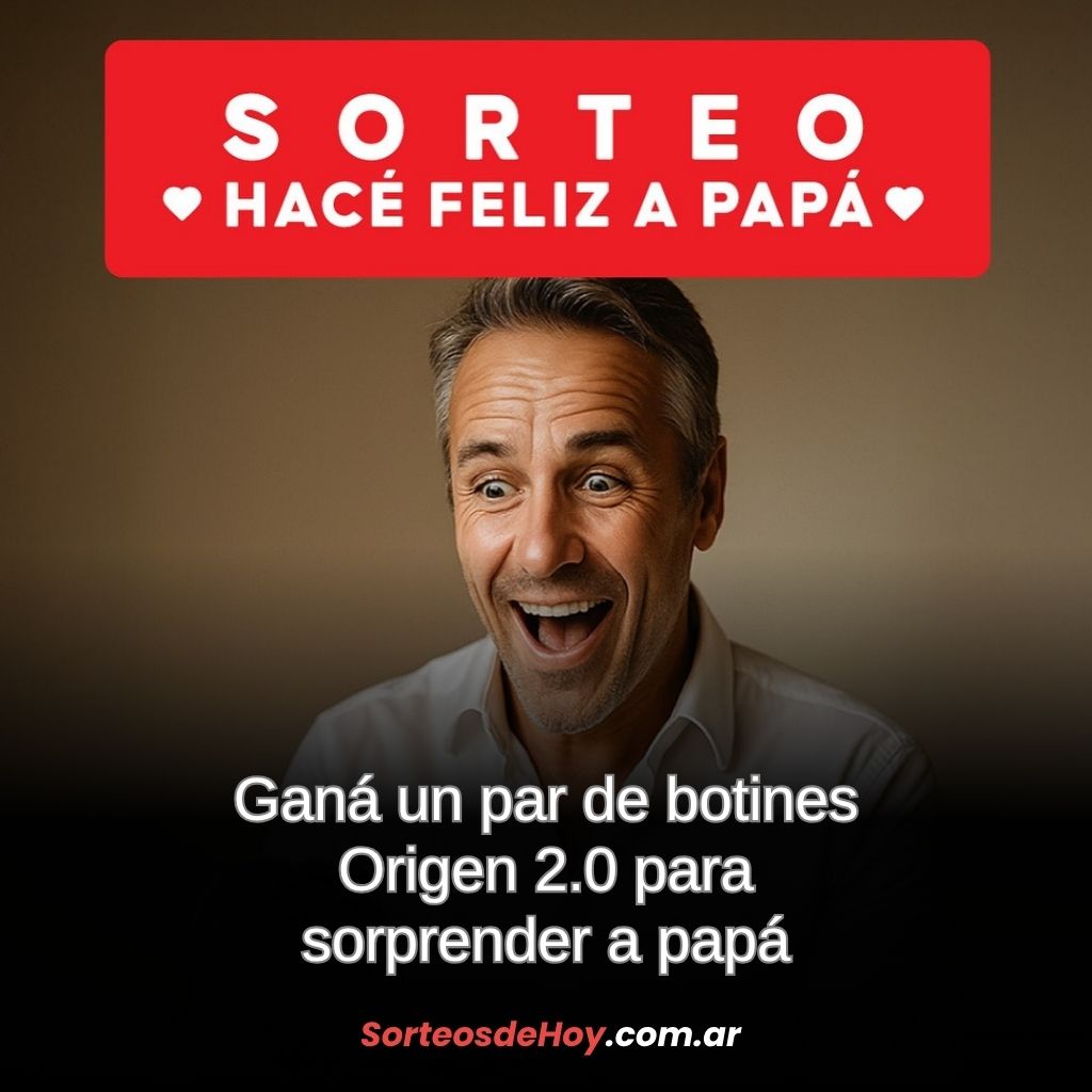 Participá del sorteo de Conwork y ganá un par de botines Origen 2.0 para sorprender a papá