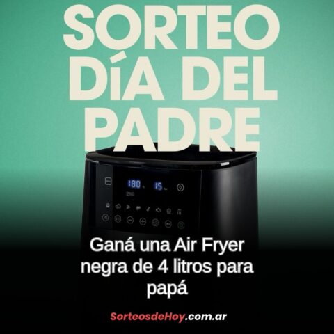Participá del sorteo de Ariete y ganá una Air Fryer negra de 4 litros para papá
