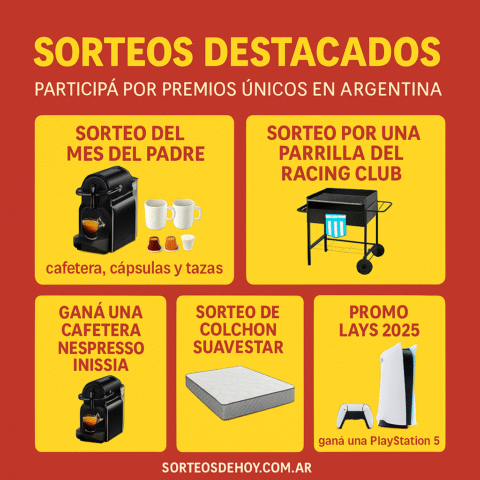 Participá por cafetera, colchón, PlayStation 5, parrilla y más premios en estos increíbles sorteos