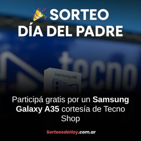 Ganá un Samsung Galaxy A35 en el sorteo del Día del Padre organizado por Tecno Shop