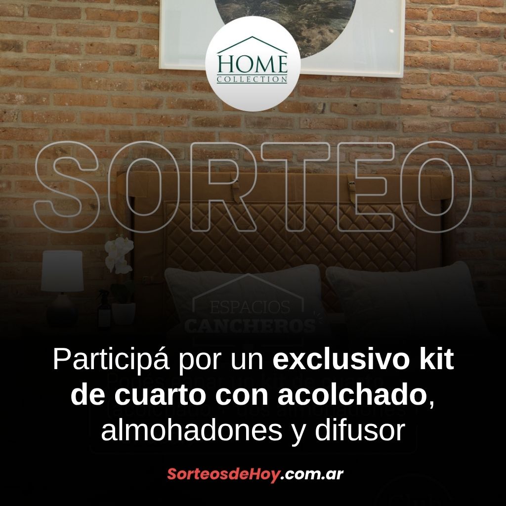 Participá por un exclusivo kit de cuarto con acolchado, almohadones y difusor