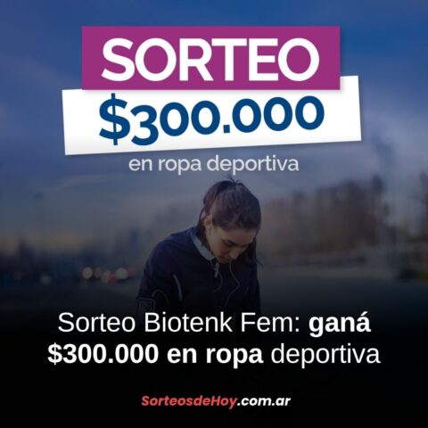 Participá del sorteo de una orden de compra por $300.000 en ropa deportiva