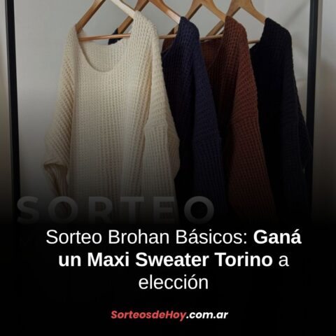 Ganá un Maxi Sweater Torino de Brohan Básicos a elección