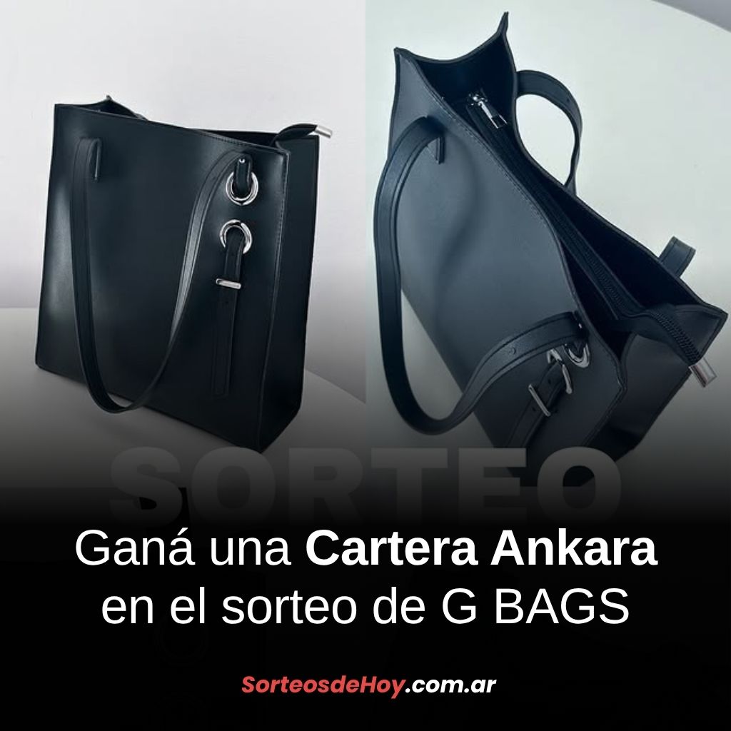 Participá del sorteo por una cartera Ankara de G BAGS: estilo, elegancia y envíos a todo el país