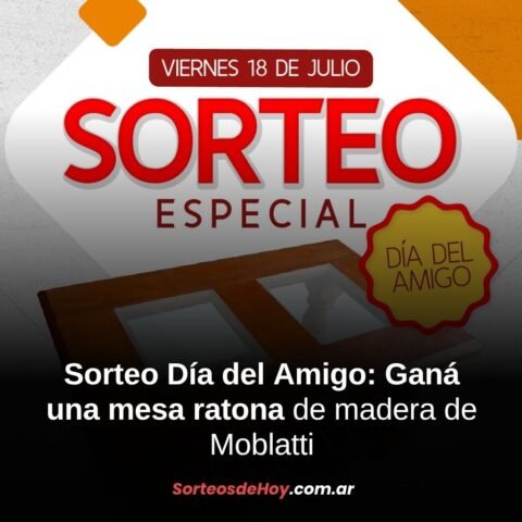 Sorteo especial Día del Amigo: Ganá una mesa ratona de madera para tu living con Moblatti