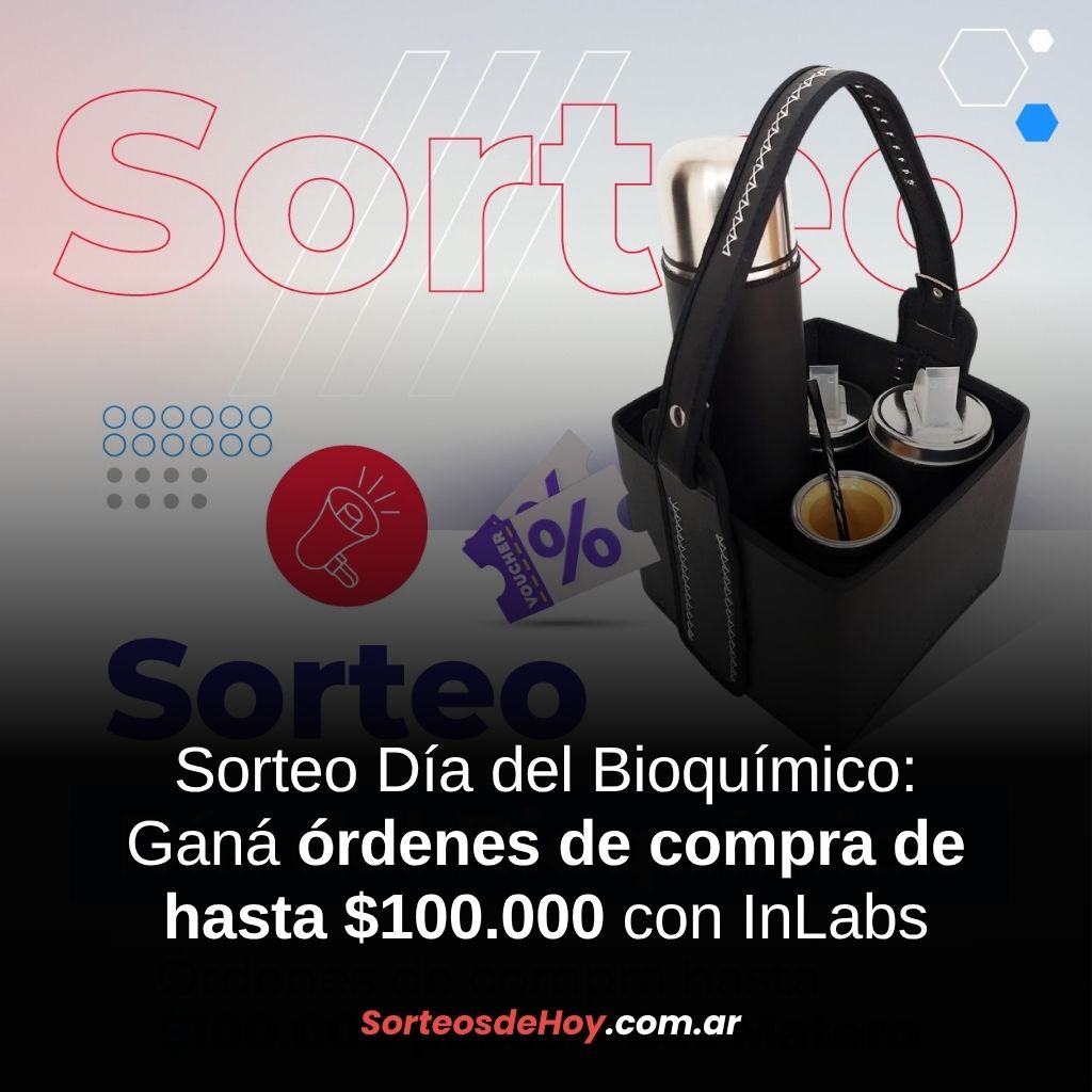 Sorteo Día del Bioquímico de InLabs: Ganá órdenes de compra de hasta $100.000 y un set matero