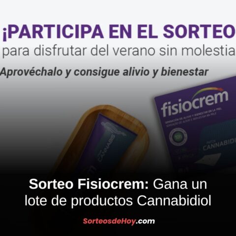 Promo Fisiocrem 2025: Gana un lote de productos con Cannabidiol (España)