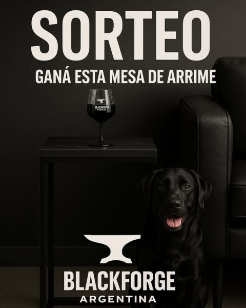 Ganá una mesa de arrime minimalista hecha a mano con Black Forge Argentina