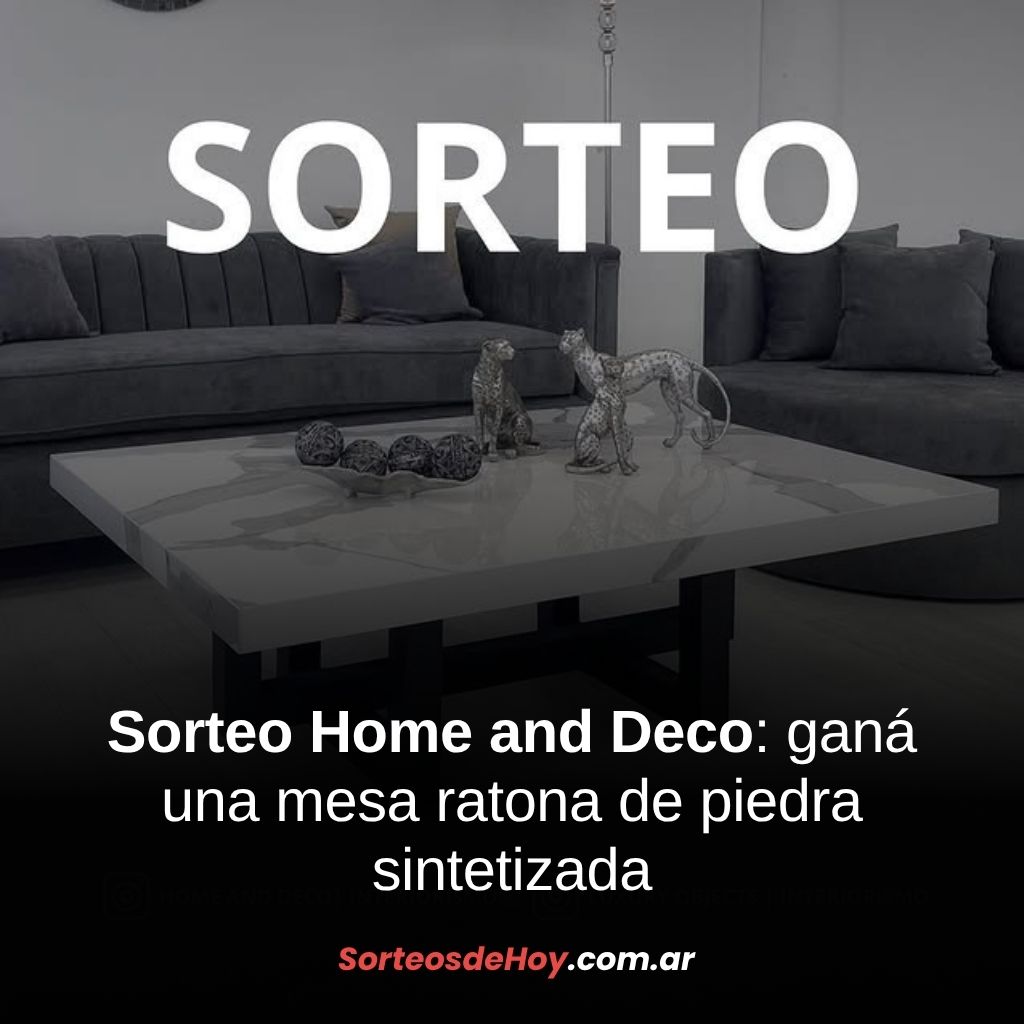 Participá por una mesa ratona de diseño para tu living