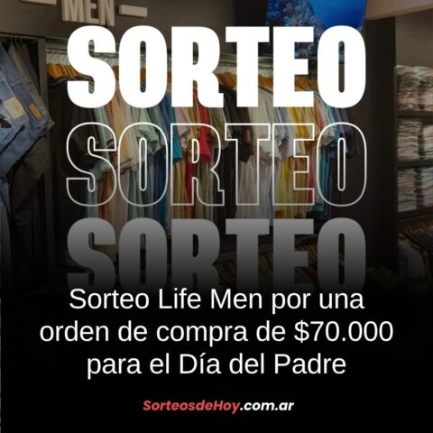 Participá por una orden de compra de $70.000 para ropa de hombre en Life Men