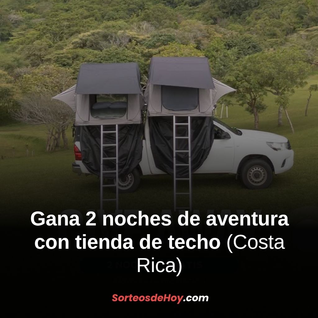 Promo Overland Rentals 2025: Gana dos noches de aventura con tienda de techo (Costa Rica)
