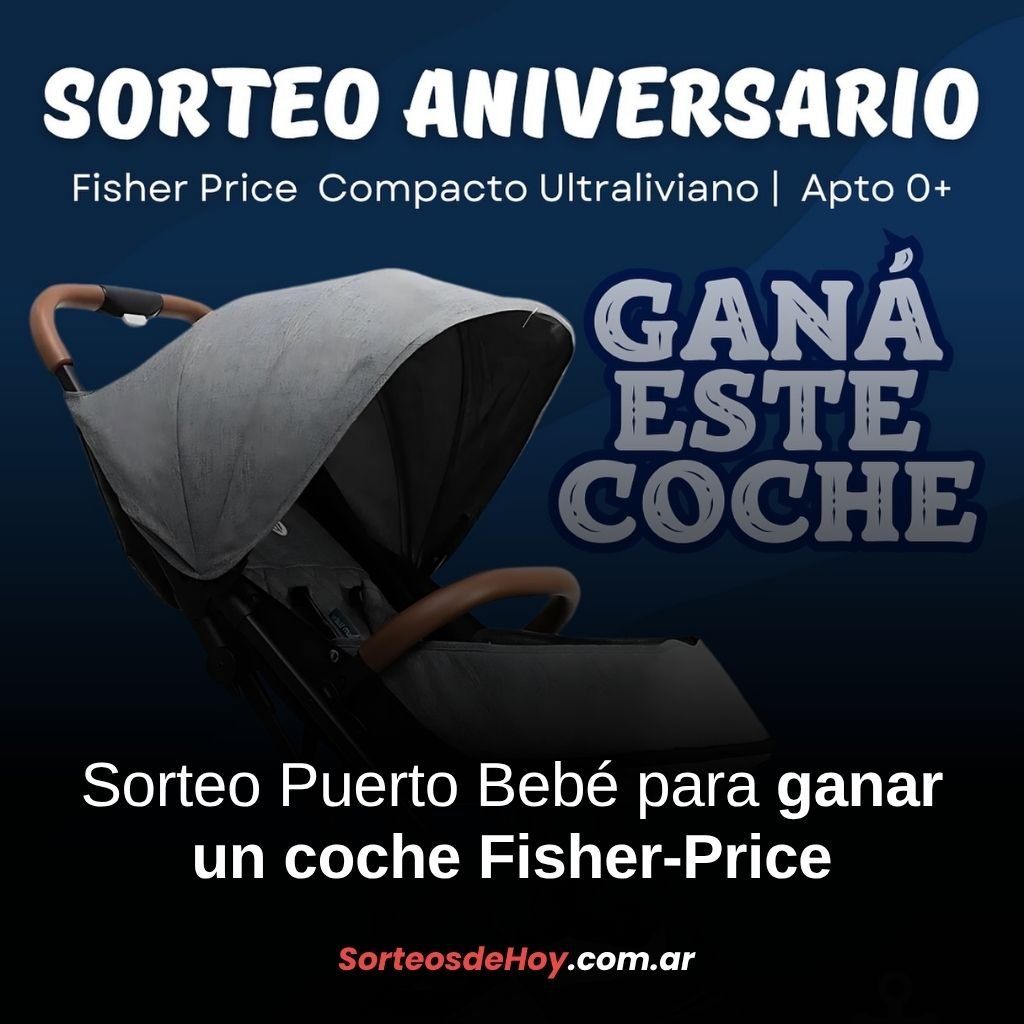 Ganá un cochecito Fisher-Price compacto y ultraliviano para tu bebé