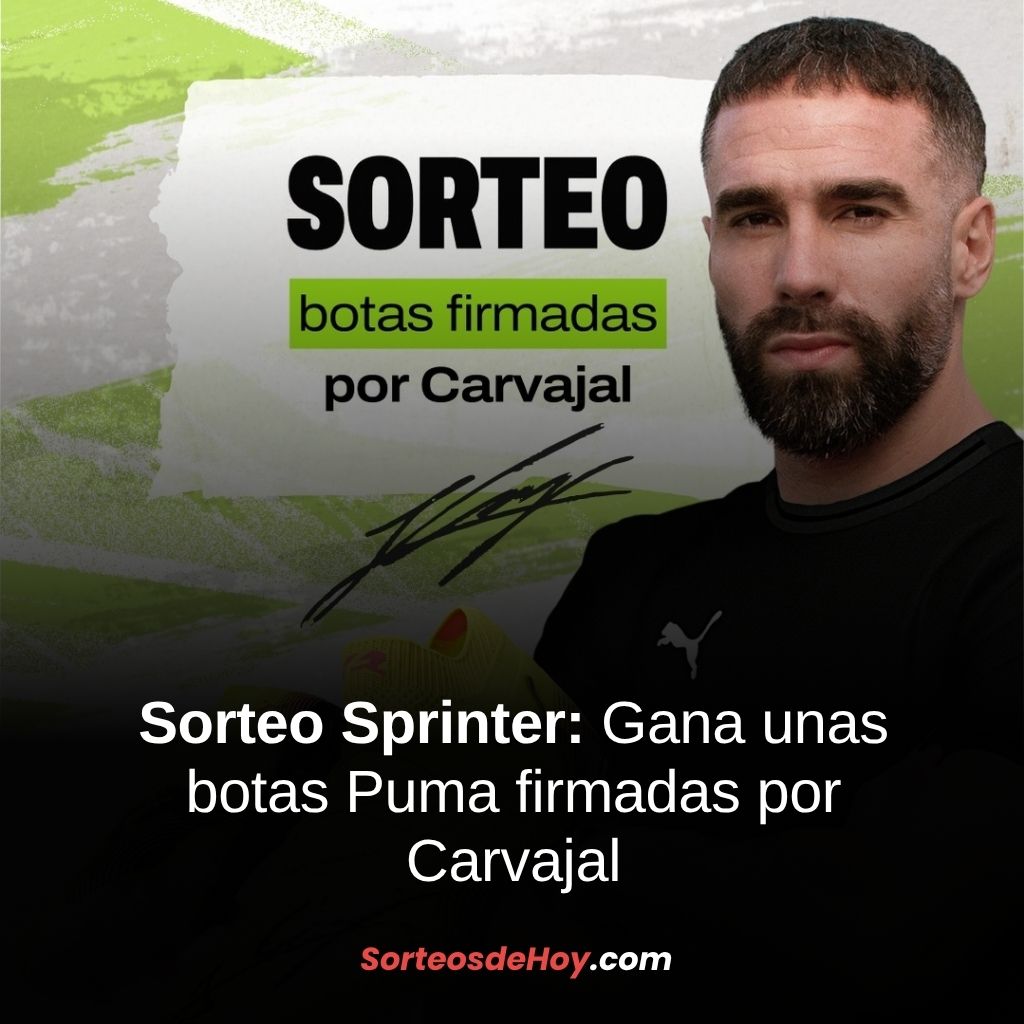 Promo Sprinter 2025: Gana unas botas de fútbol firmadas por Carvajal (España)
