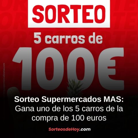 Promo Supermercados MAS 2025: Gana uno de los 5 carros de la compra valorados en 100 euros (España)