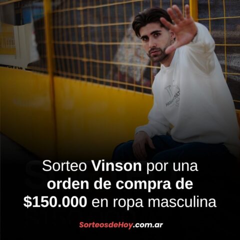 Ganá una orden de compra de $150.000 en ropa masculina con el sorteo de Vinson