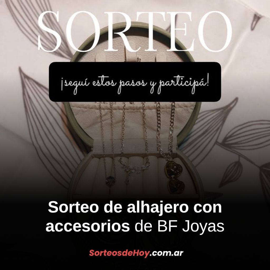 Participá por un alhajero completo con joyas de acero y fantasía