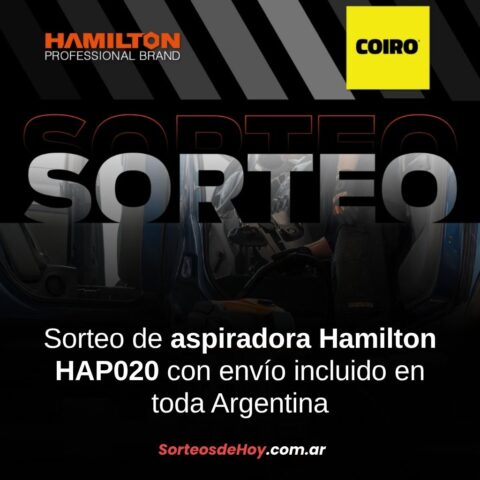 Sorteo de una aspiradora Hamilton: Participá y ganá este equipo para tu taller o hogar