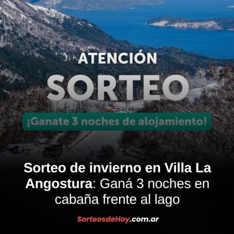 Sorteo de invierno: Ganá 3 noches en cabaña frente al lago en Villa La Angostura