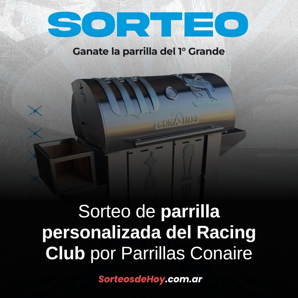 Sorteo por una parrilla exclusiva del Racing Club para verdaderos fanáticos del asado