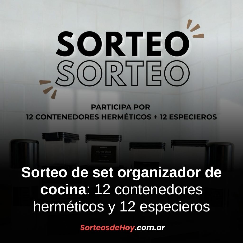 Sorteo para amantes del orden: Ganá 12 contenedores herméticos y 12 especieros para tu cocina