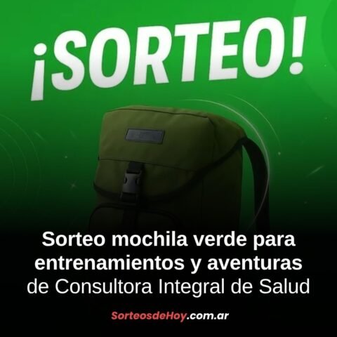 Sorteo mochila para entrenamiento y aventura cortesía de Consultora Integral de Salud