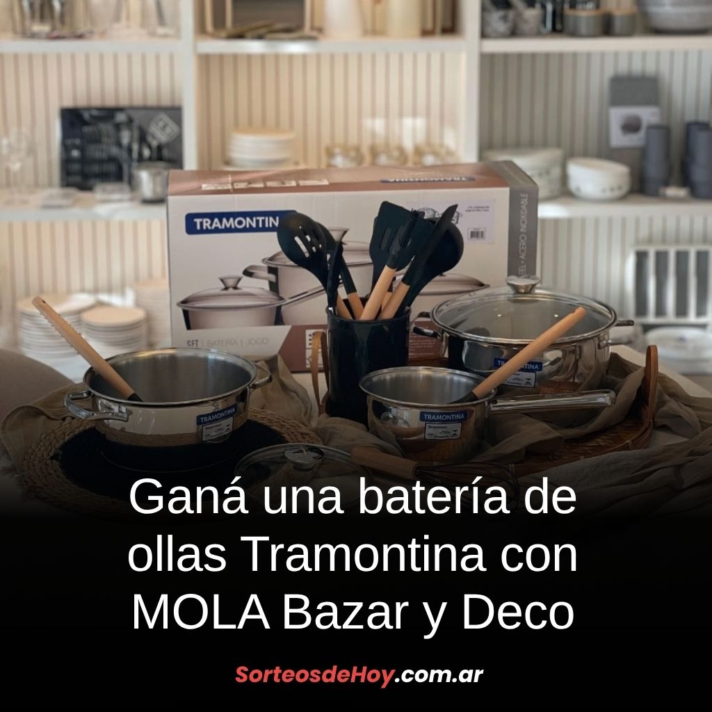 Participá del sorteo de una batería de ollas Tramontina y renová tu cocina con estilo y calidad
